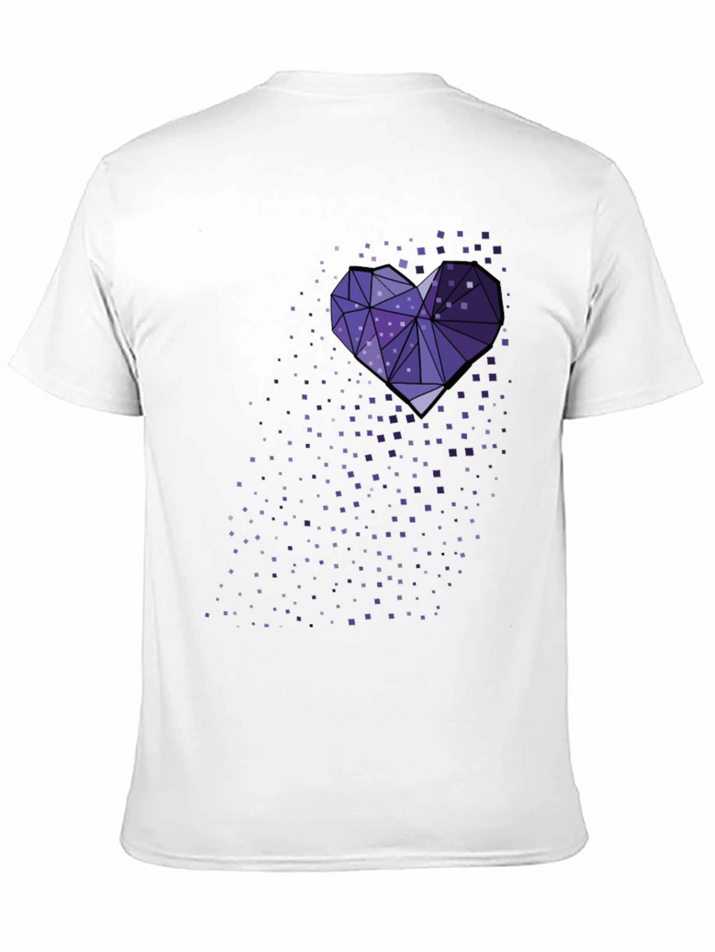 Geometric Heart Tee - Black Graphic T-Shirt