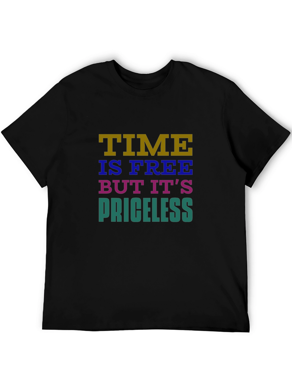 Time is Free Graphic T-Shirt - Black