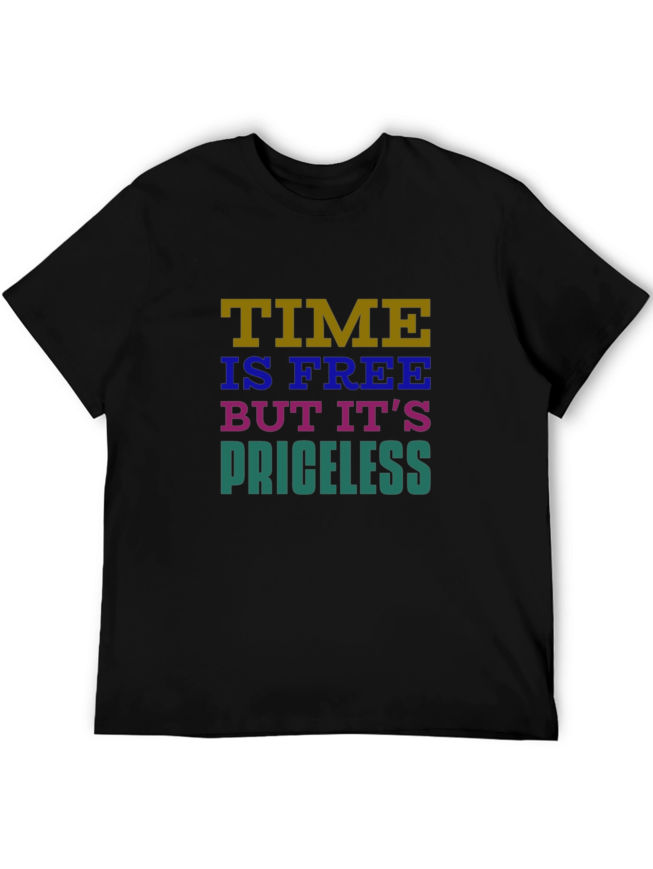Time is Free Graphic T-Shirt - Black