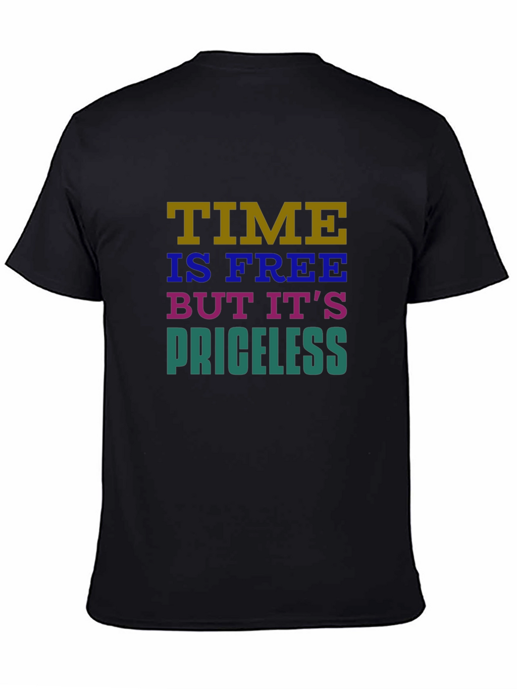 Time is Free Graphic T-Shirt - Black