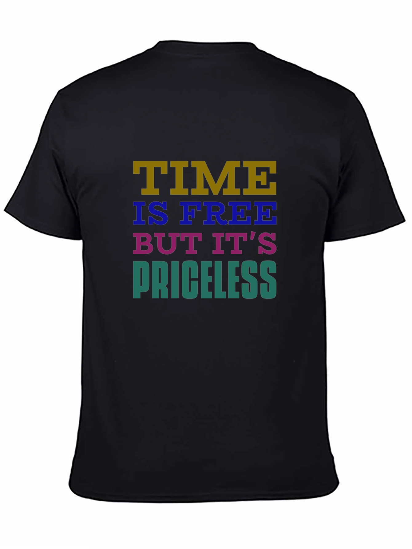 Time is Free Graphic T-Shirt - Black