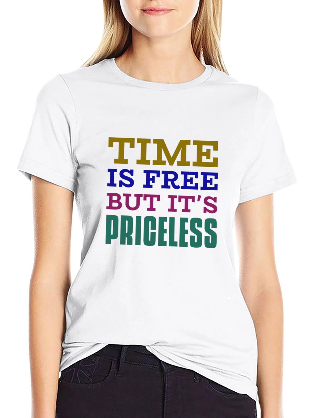 Time is Free Graphic T-Shirt - Black