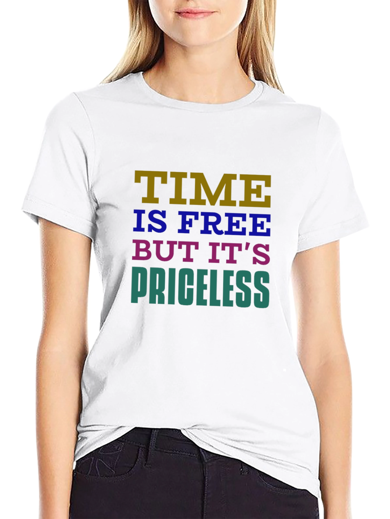 Time is Free Graphic T-Shirt - Black