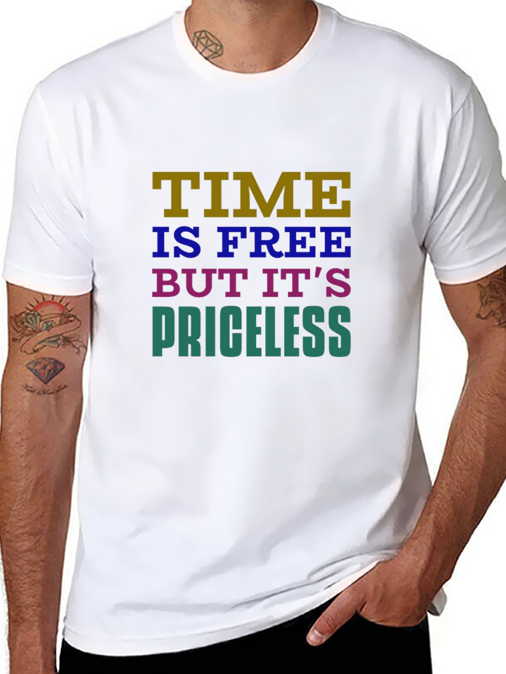 Time is Free Graphic T-Shirt - Black