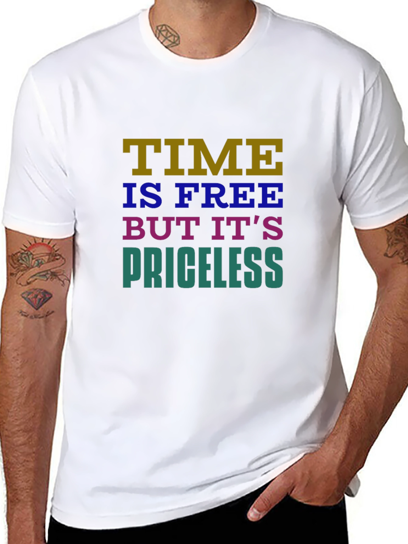 Time is Free Graphic T-Shirt - Black