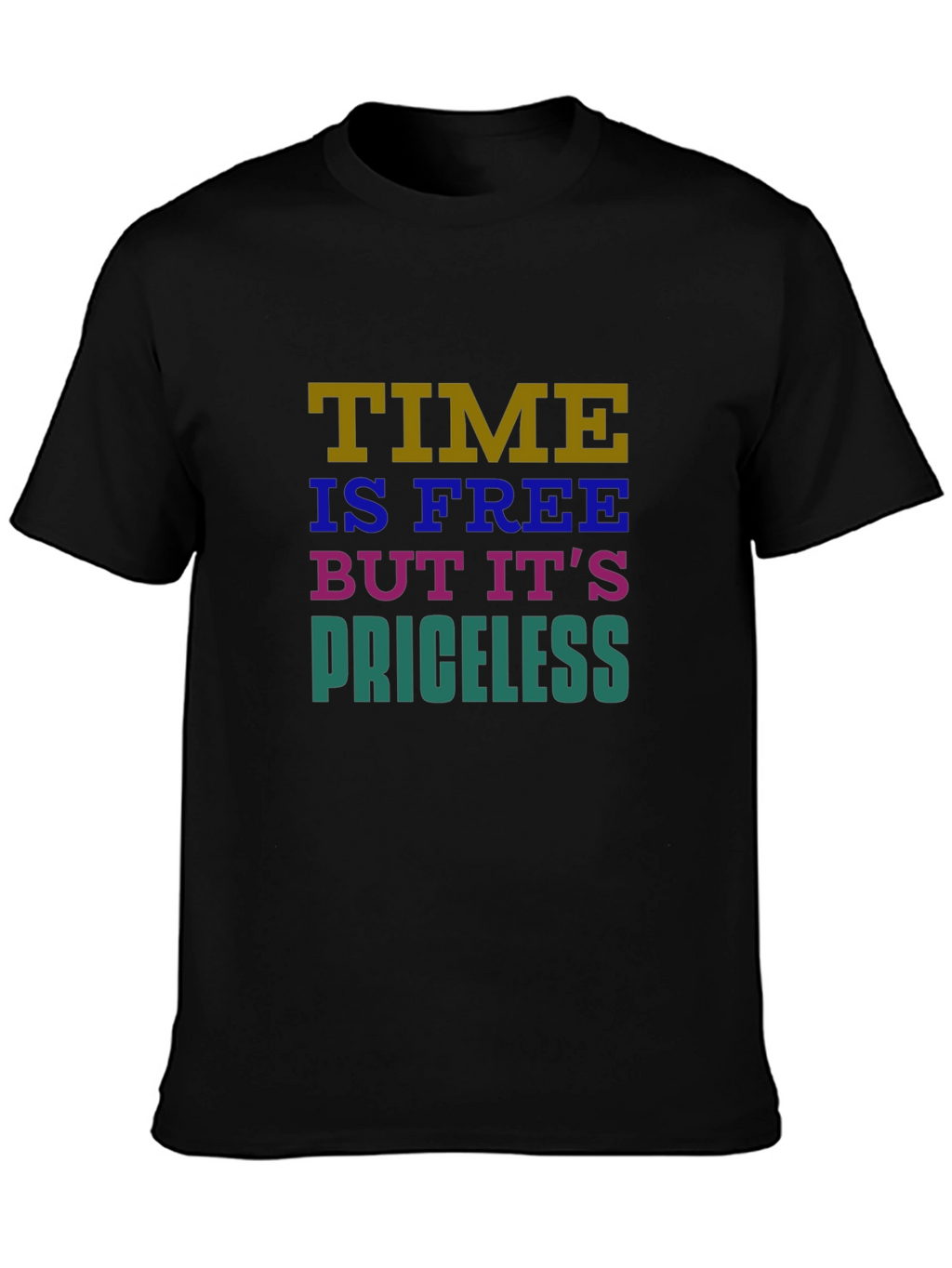 Time is Free Graphic T-Shirt - Black