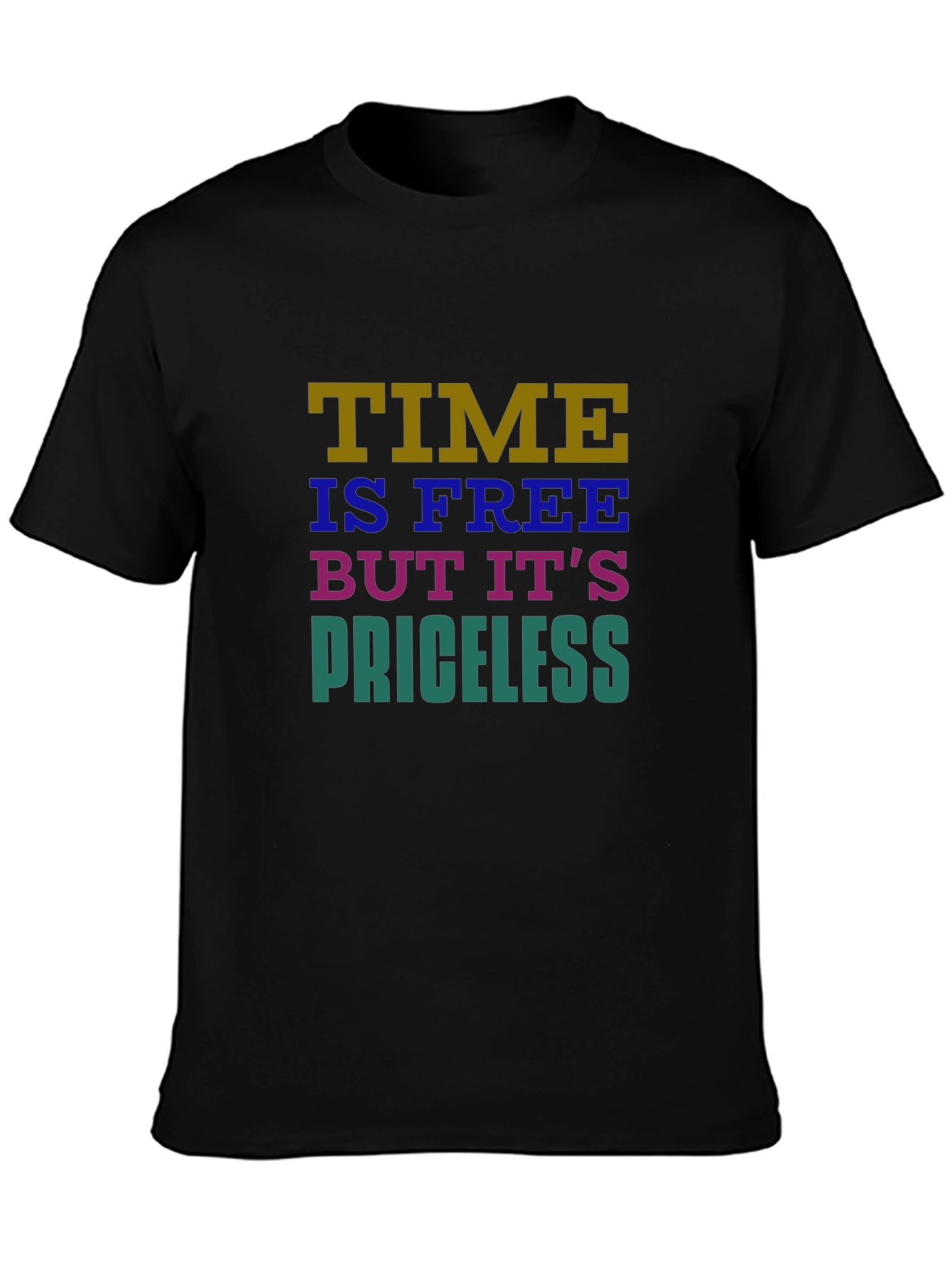 Time is Free Graphic T-Shirt - Black