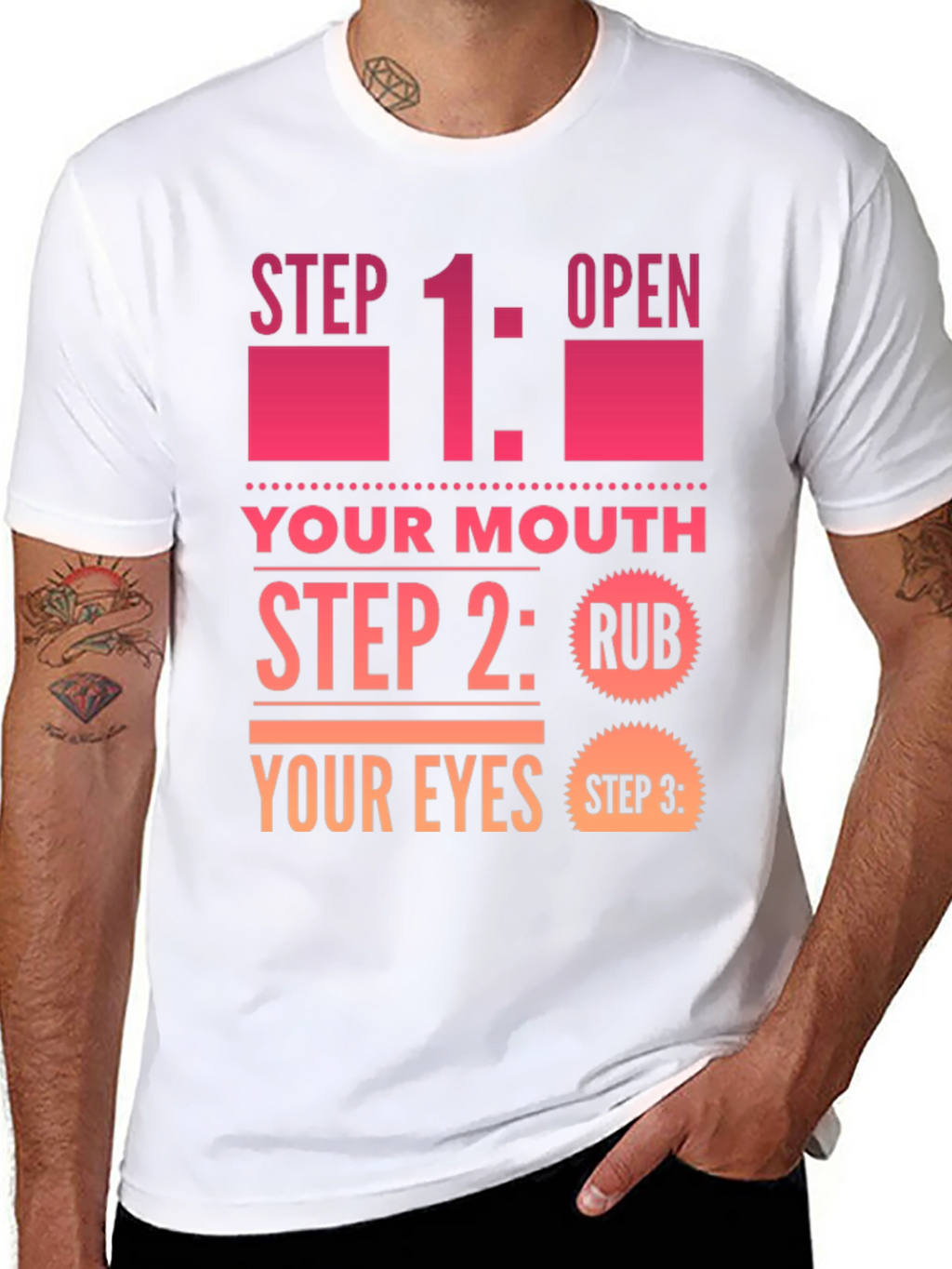 Funny Step By Step Graphic T-Shirt