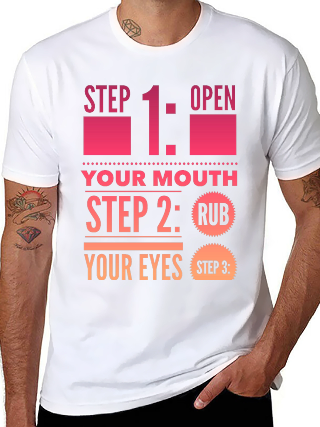 Funny Step By Step Graphic T-Shirt