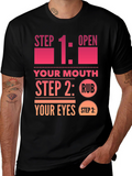 Funny Step By Step Graphic T-Shirt