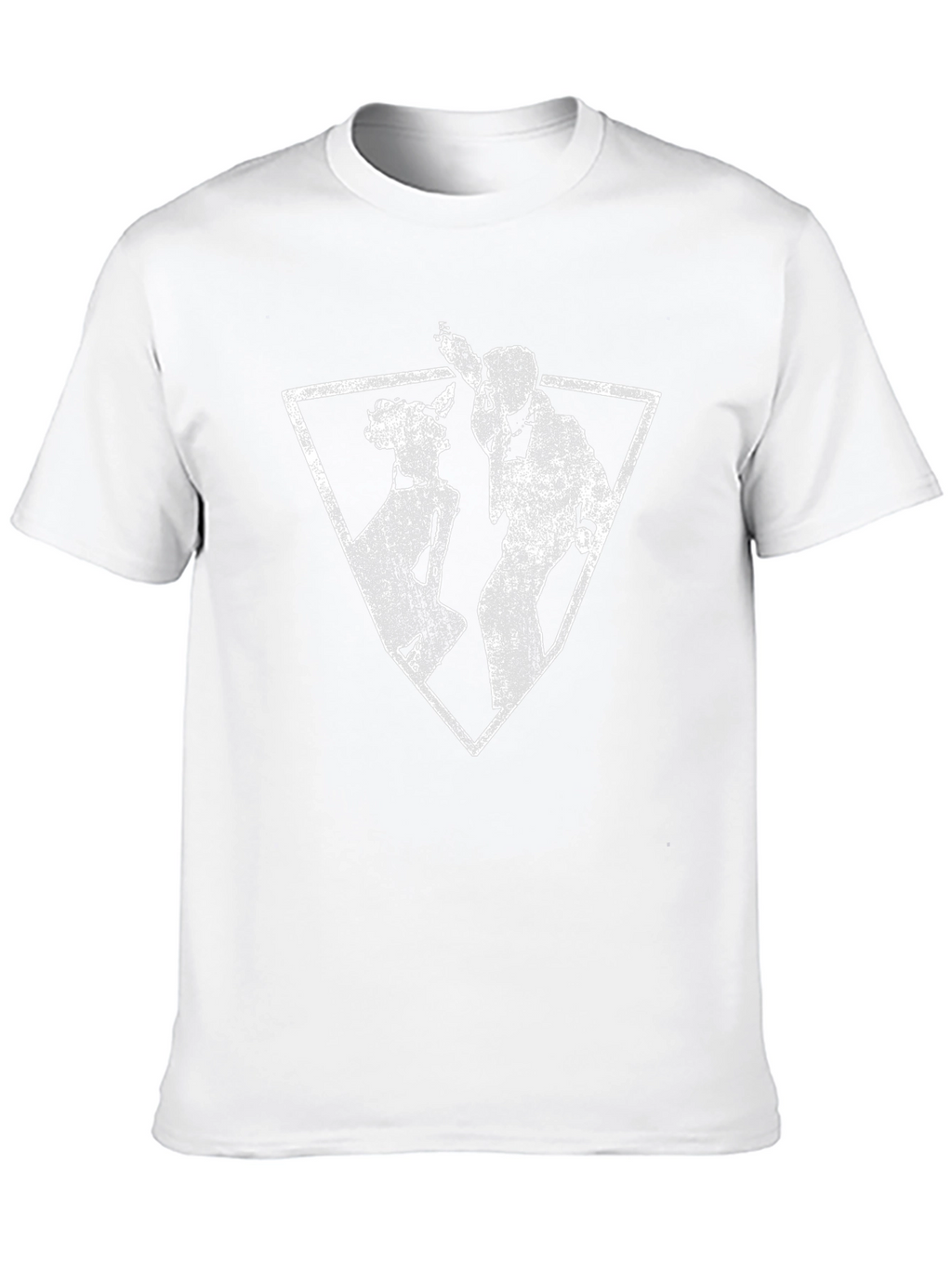 Abstract Silhouette Graphic Tee - Black
