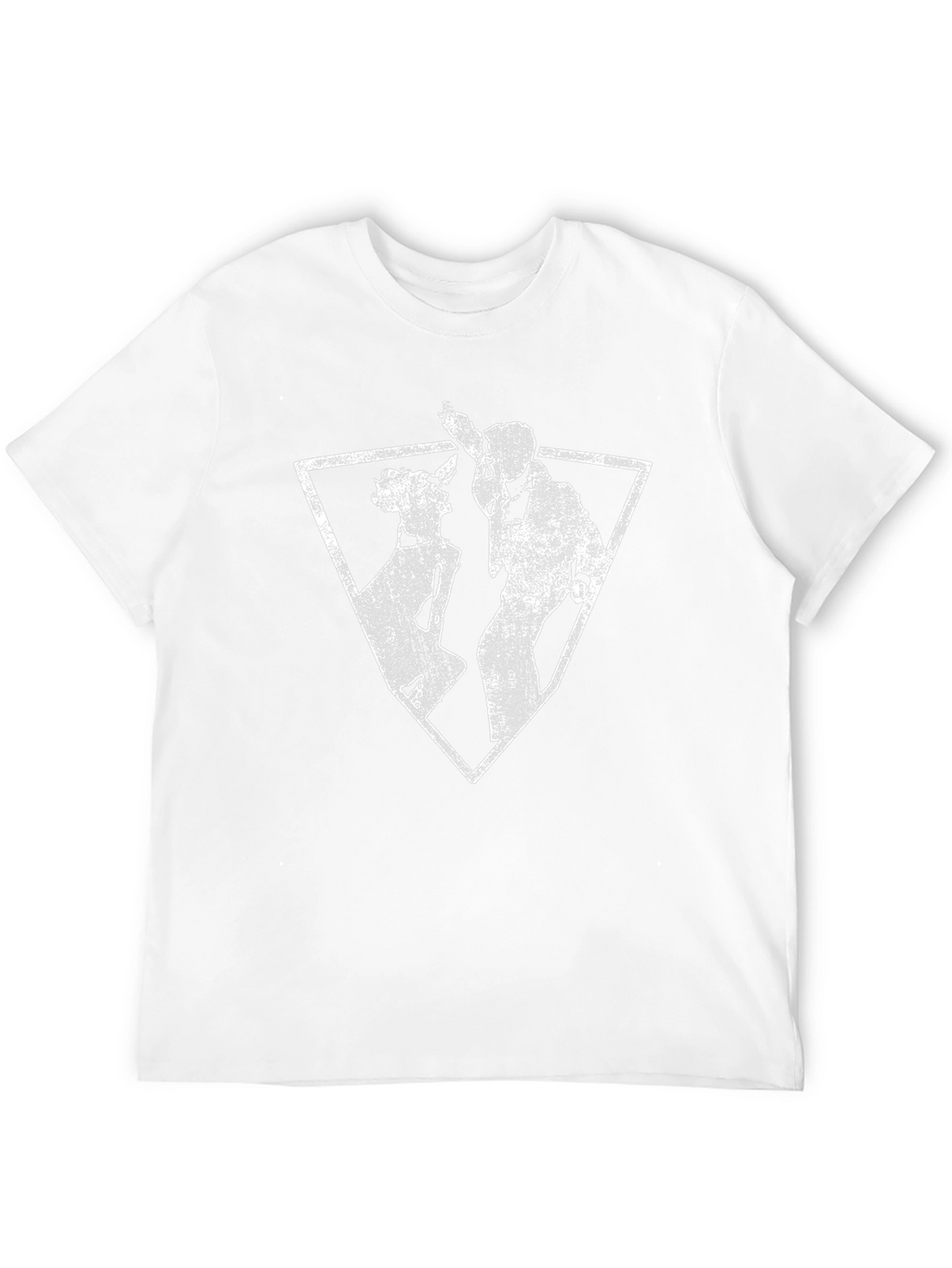Abstract Silhouette Graphic Tee - Black