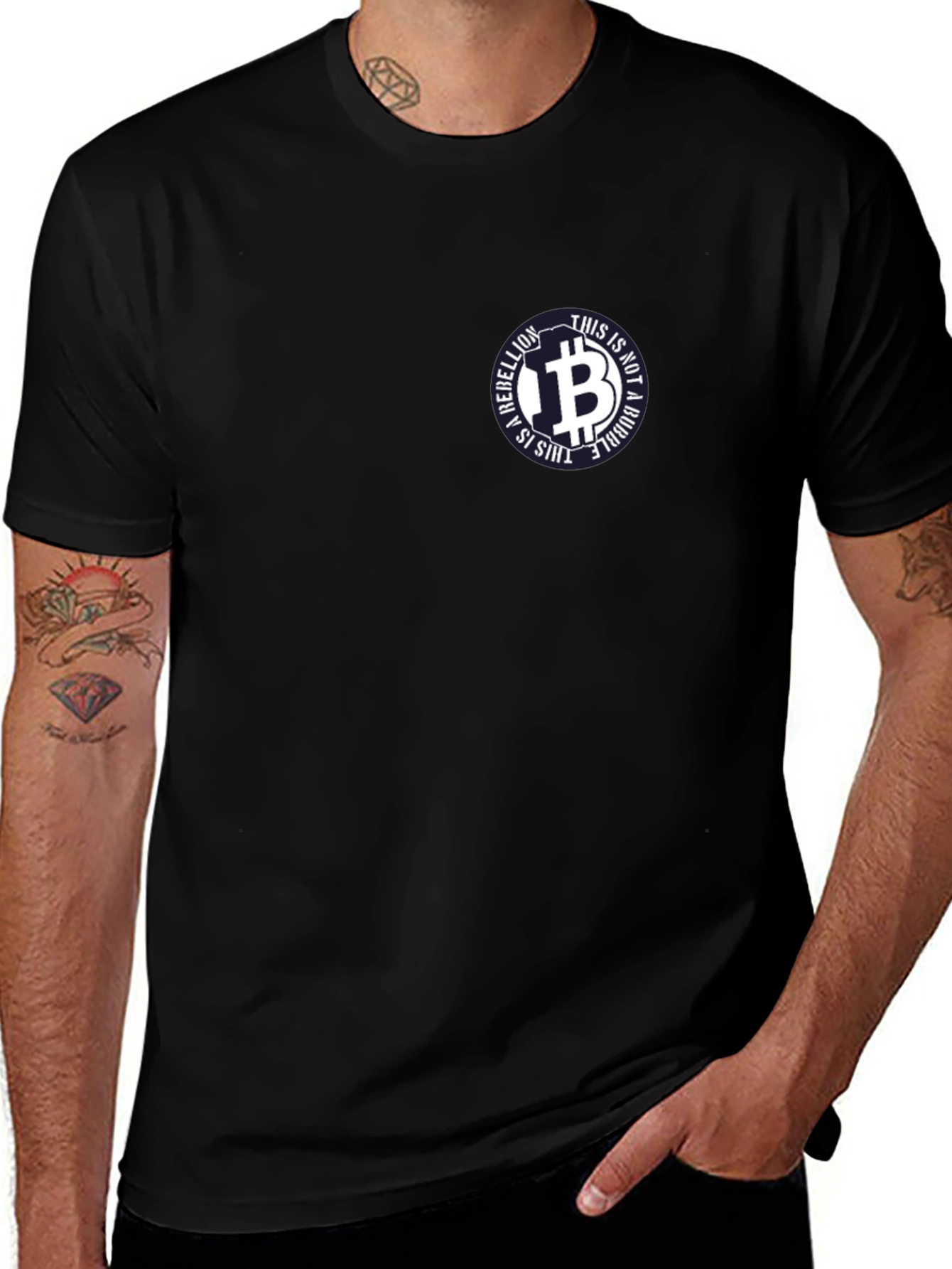 Bitcoin Rebellion Tee - This is Not a Bubble Black T-Shirt