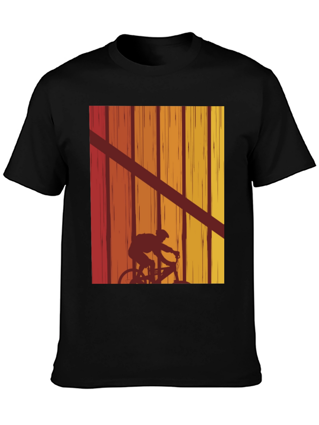 Retro Cycling T-Shirt - Sunset Ride Design