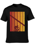Retro Cycling T-Shirt - Sunset Ride Design