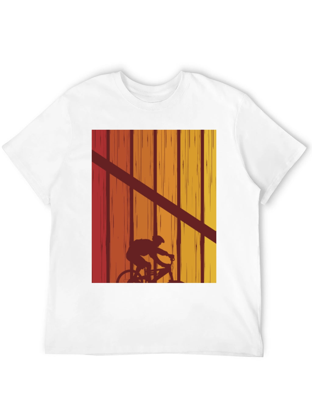 Retro Cycling T-Shirt - Sunset Ride Design