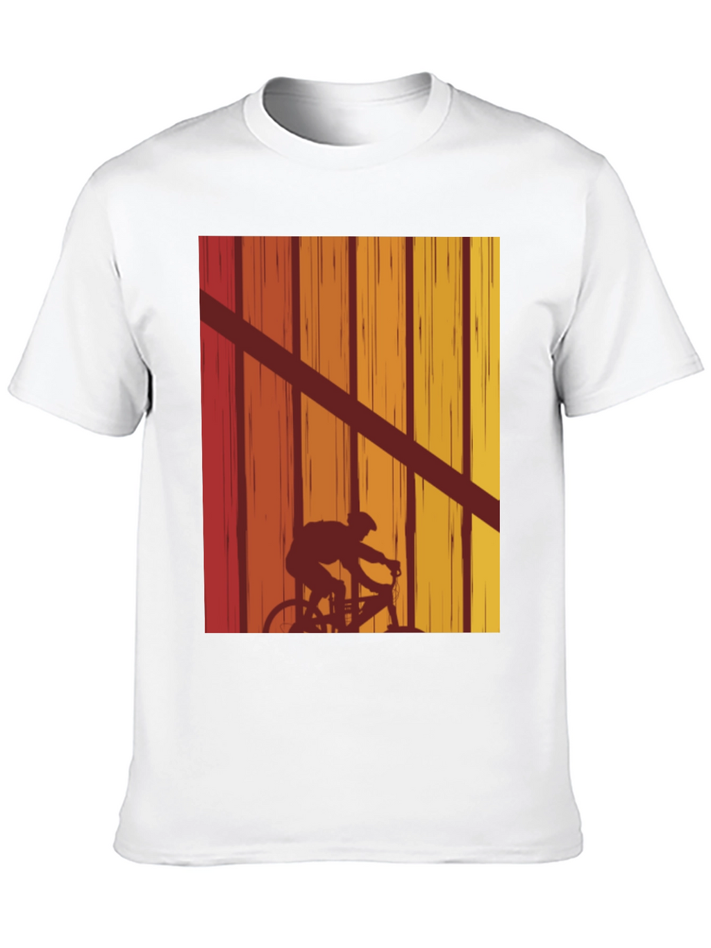 Retro Cycling T-Shirt - Sunset Ride Design