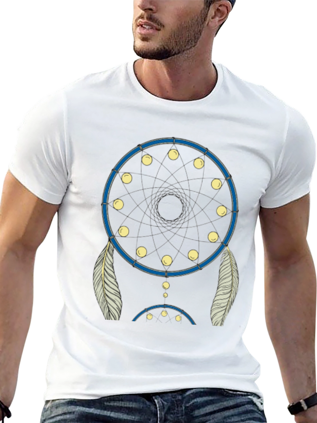 Dream Catcher Graphic Tee - Black Cotton Blend