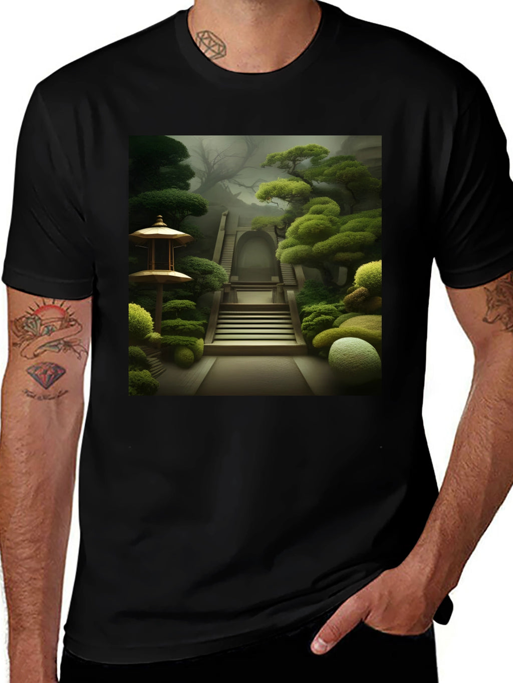 Zen Garden T-Shirt - Serene Landscape Tee