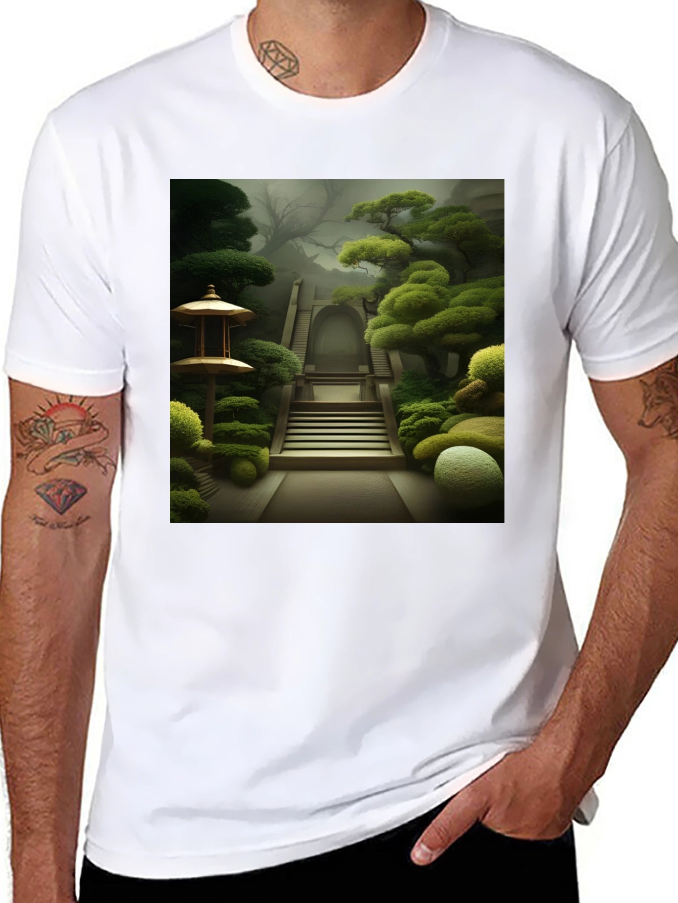Zen Garden T-Shirt - Serene Landscape Tee