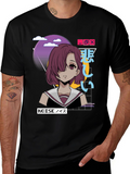 Anime Girl Graphic Tee - Retro Style