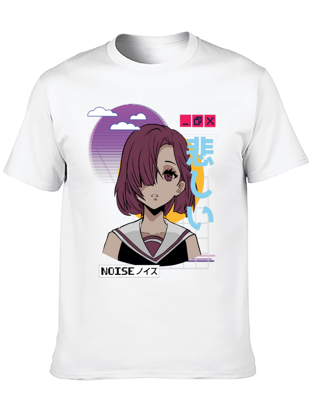 Anime Girl Graphic Tee - Retro Style