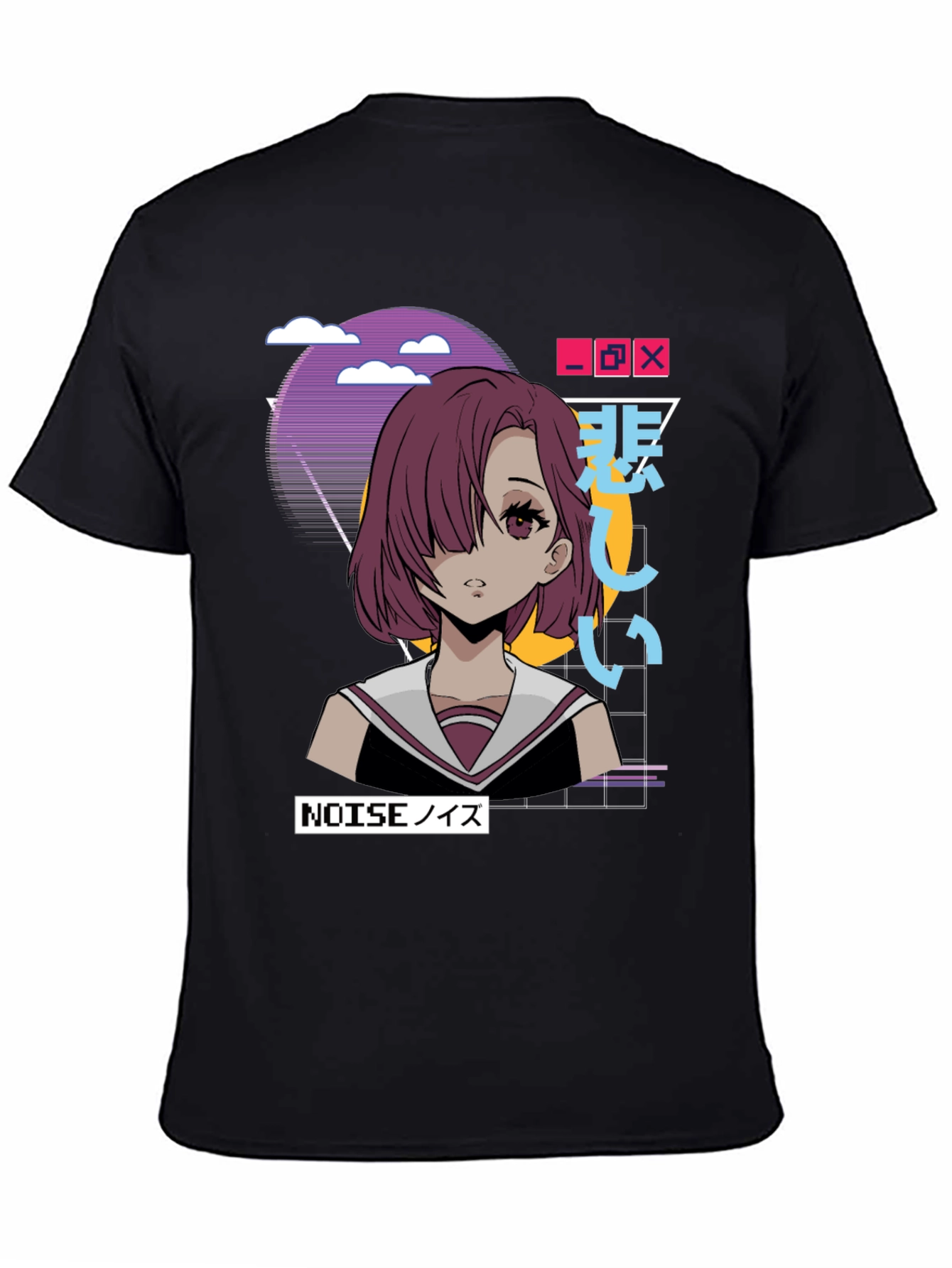 Anime Girl Graphic Tee - Retro Style