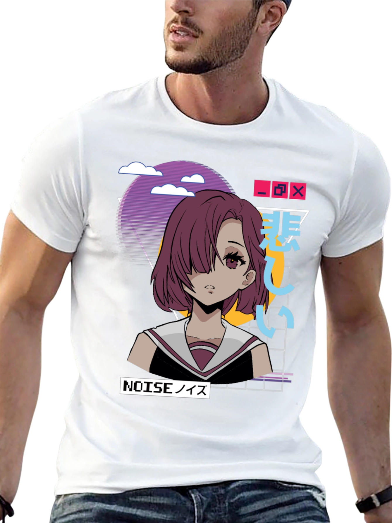 Anime Girl Graphic Tee - Retro Style