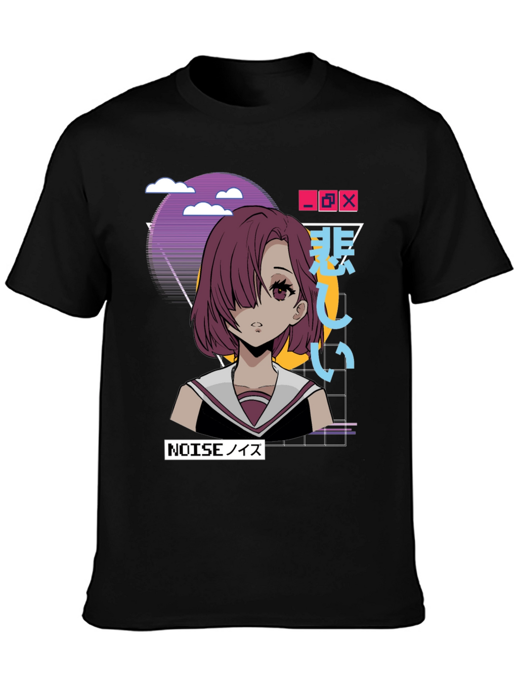 Anime Girl Graphic Tee - Retro Style