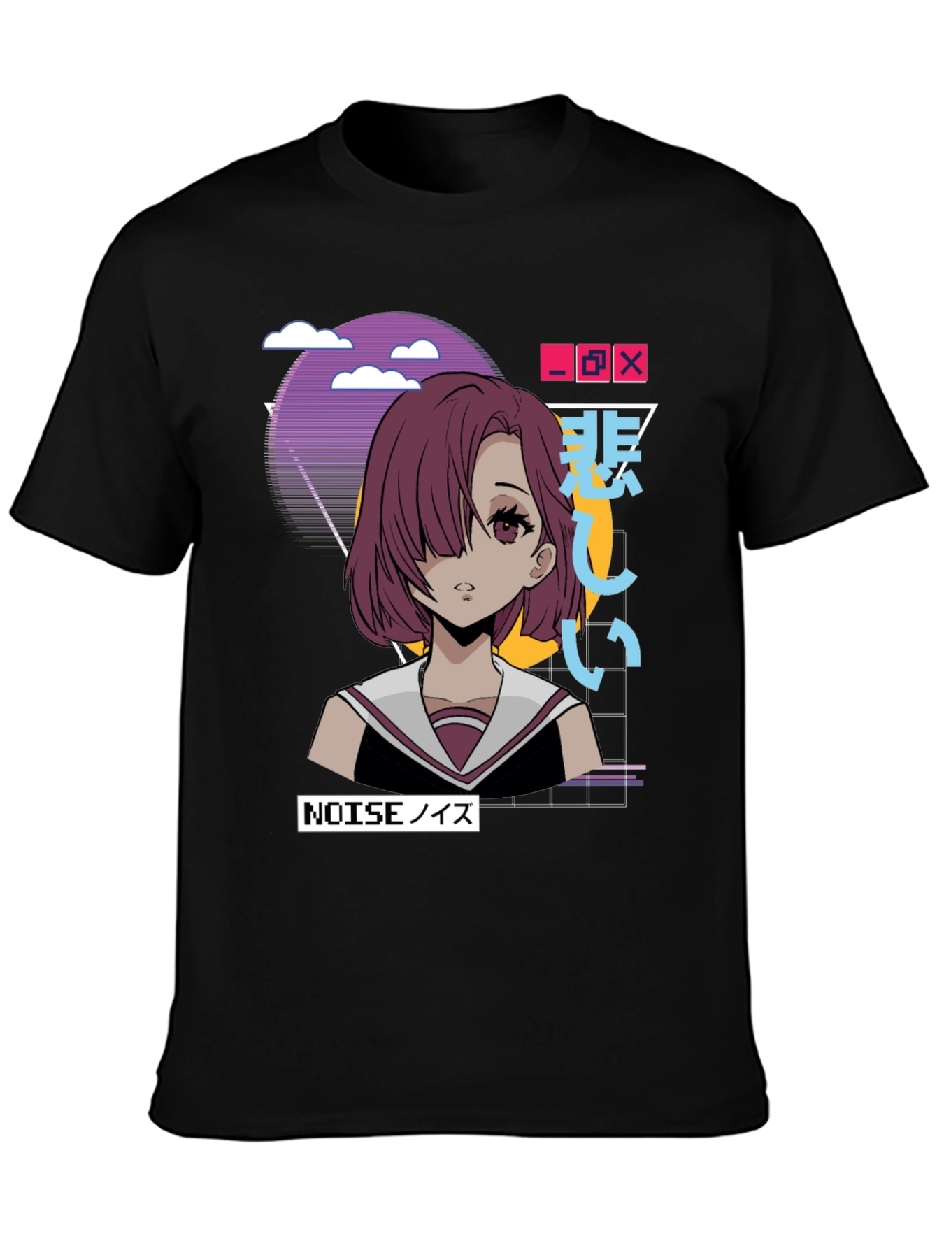 Anime Girl Graphic Tee - Retro Style