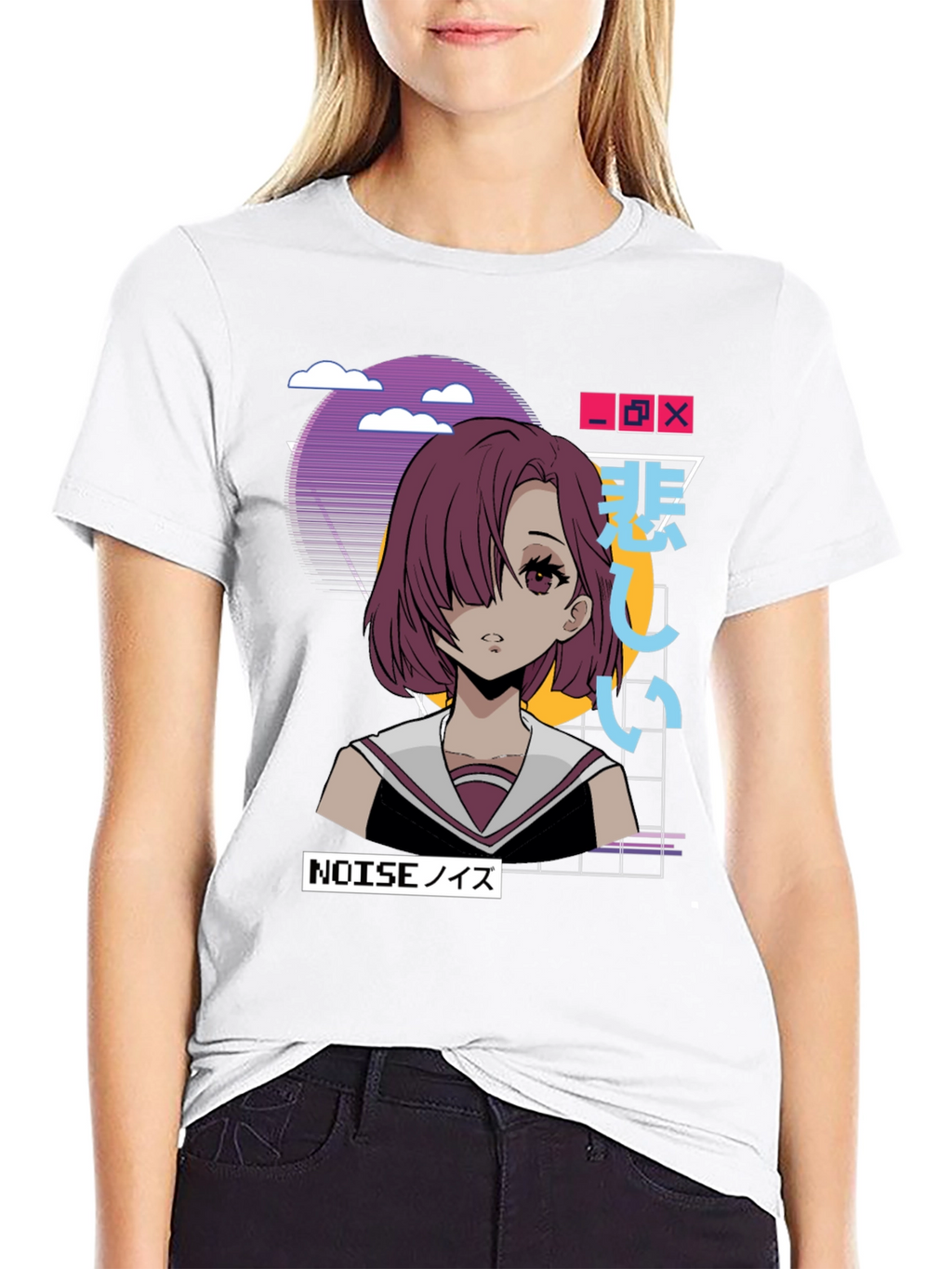 Anime Girl Graphic Tee - Retro Style