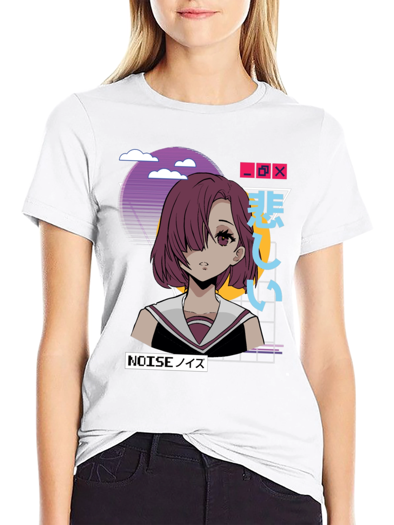 Anime Girl Graphic Tee - Retro Style