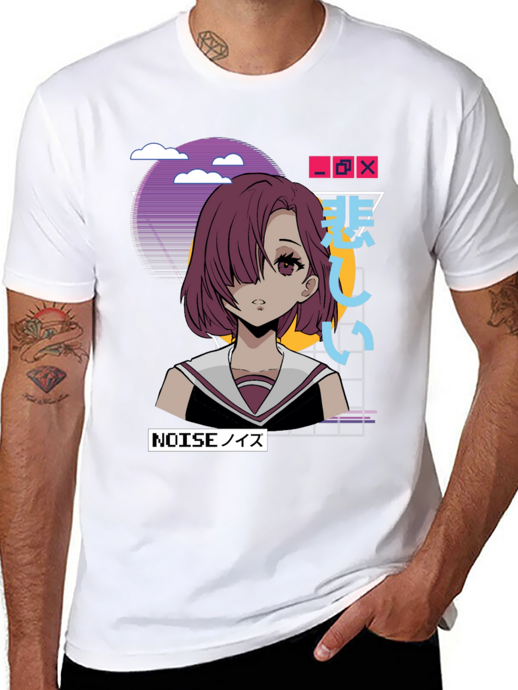 Anime Girl Graphic Tee - Retro Style