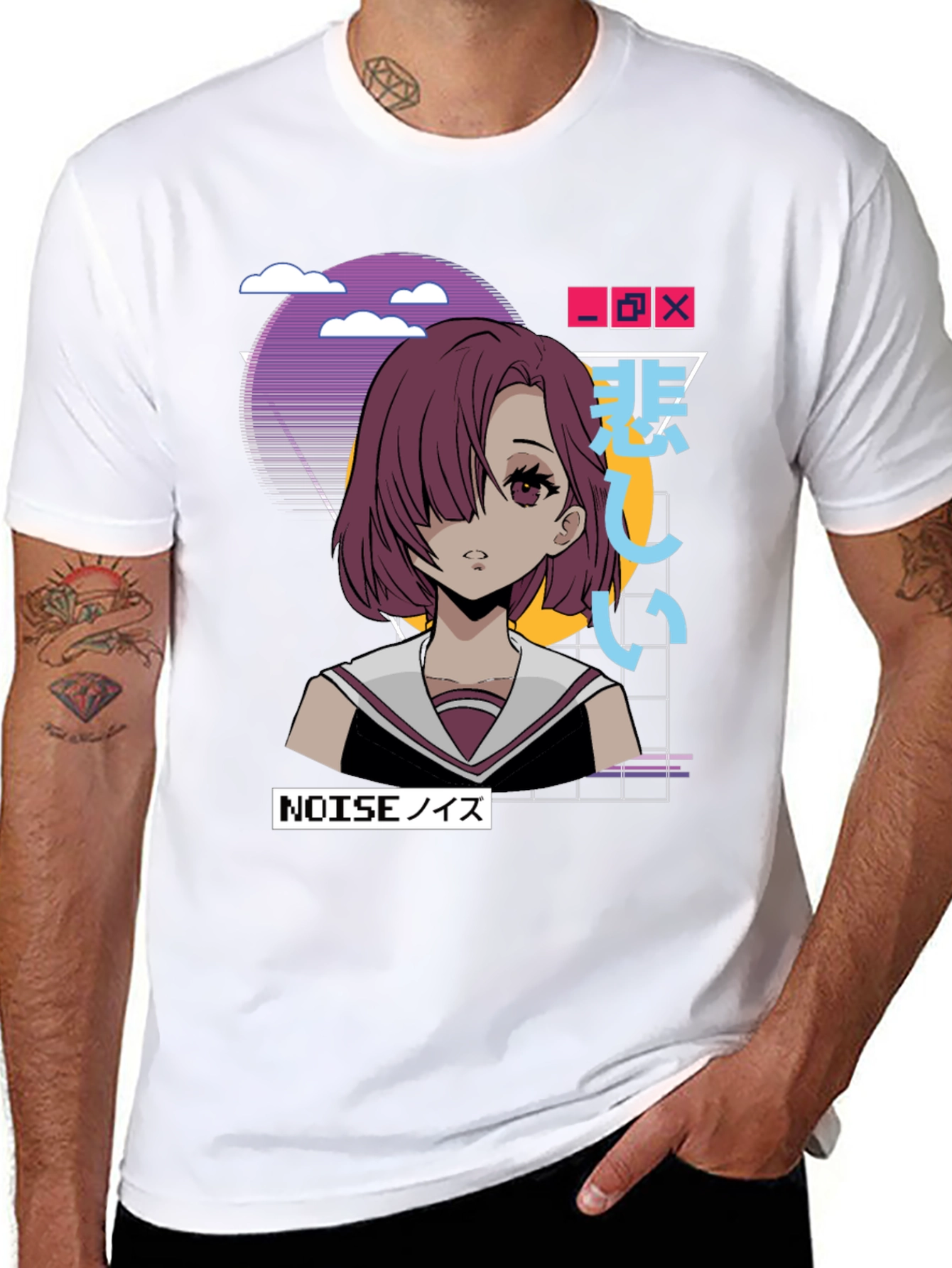 Anime Girl Graphic Tee - Retro Style