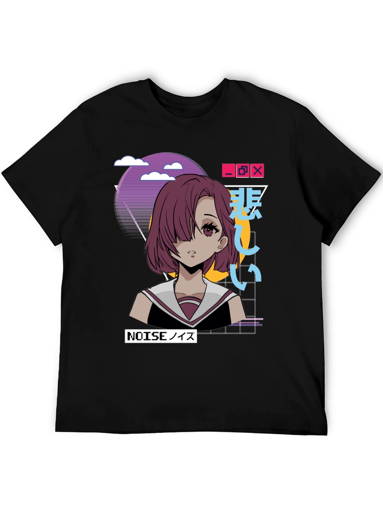 Anime Girl Graphic Tee - Retro Style