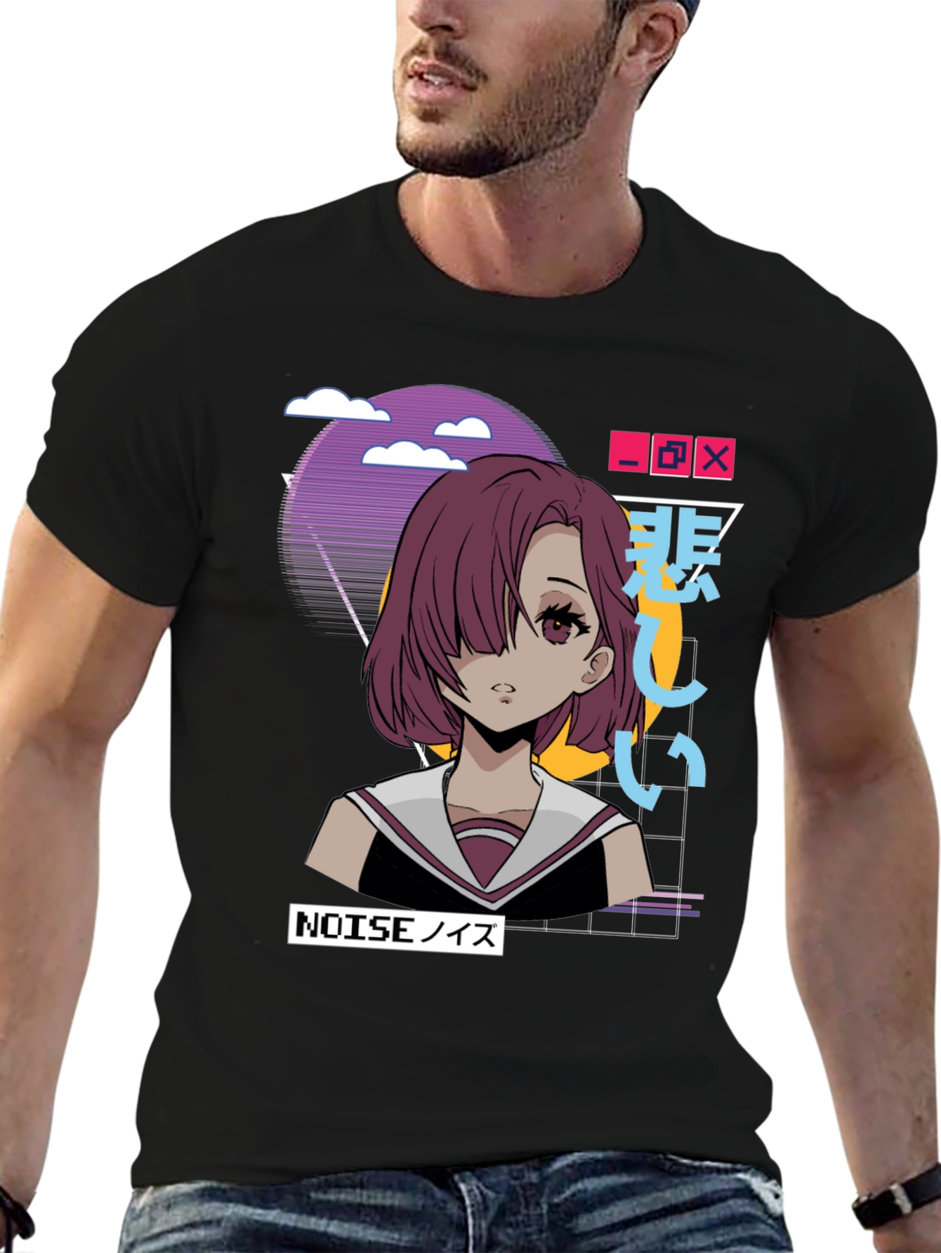 Anime Girl Graphic Tee - Retro Style