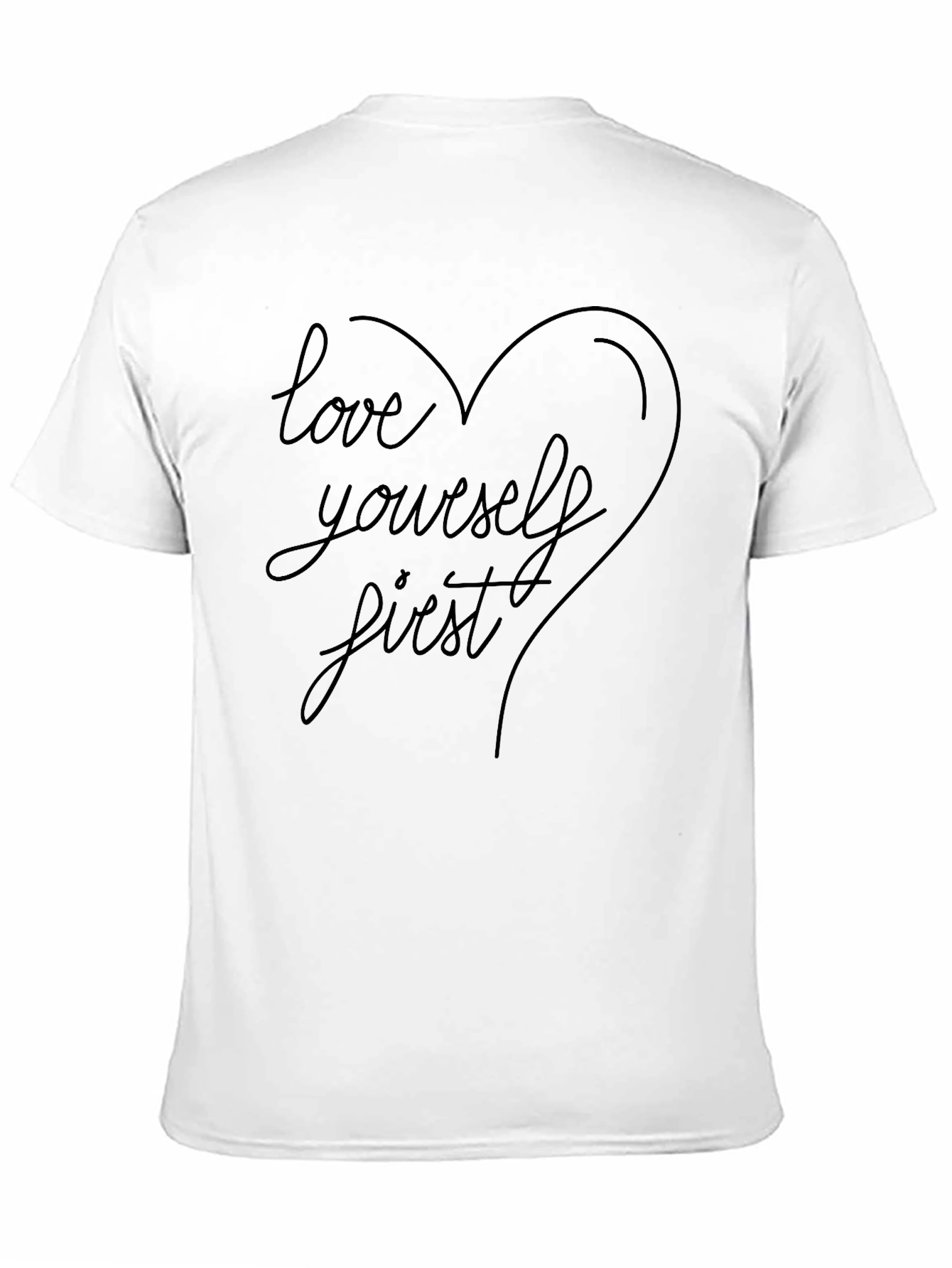 Love Yourself First Black Graphic Tee