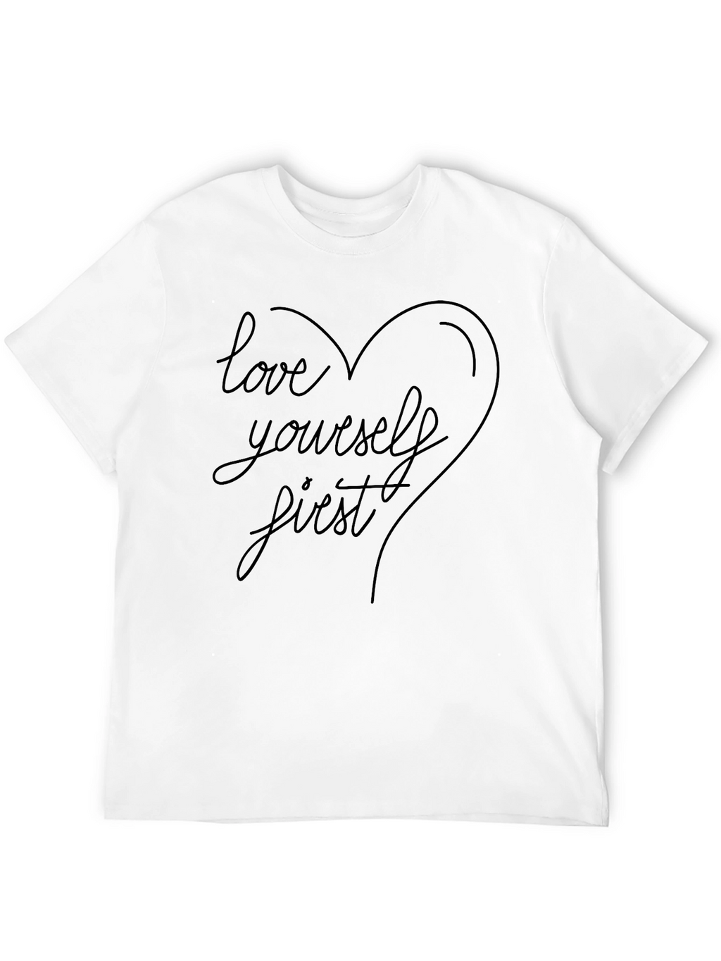 Love Yourself First Black Graphic Tee
