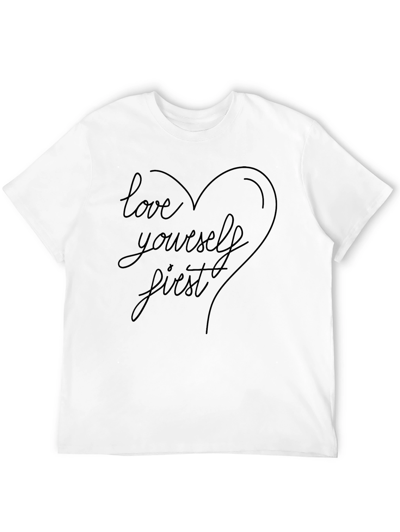Love Yourself First Black Graphic Tee