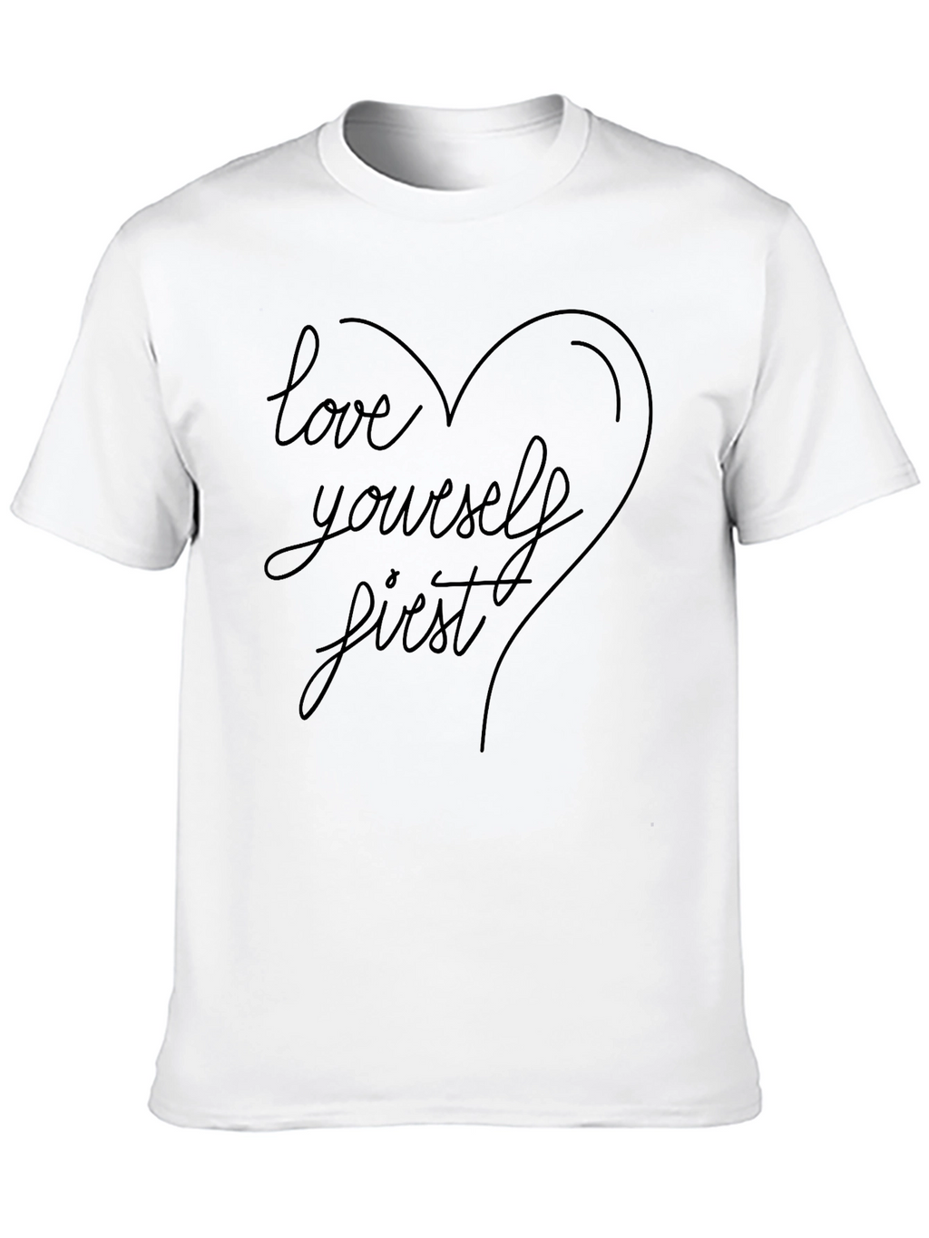 Love Yourself First Black Graphic Tee