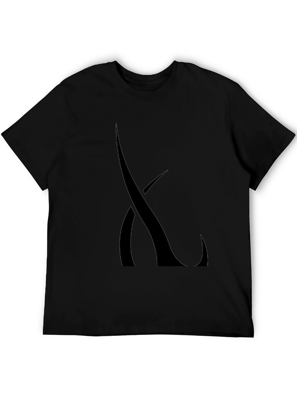 Modern Black T-Shirt with Abstract Graphic Design