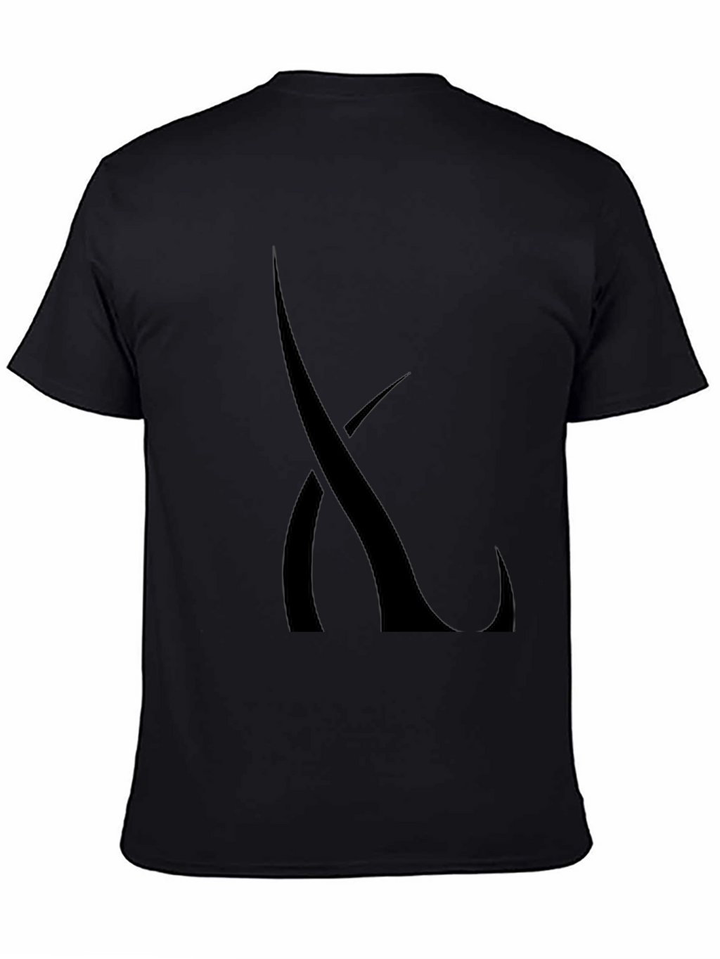 Modern Black T-Shirt with Abstract Graphic Design