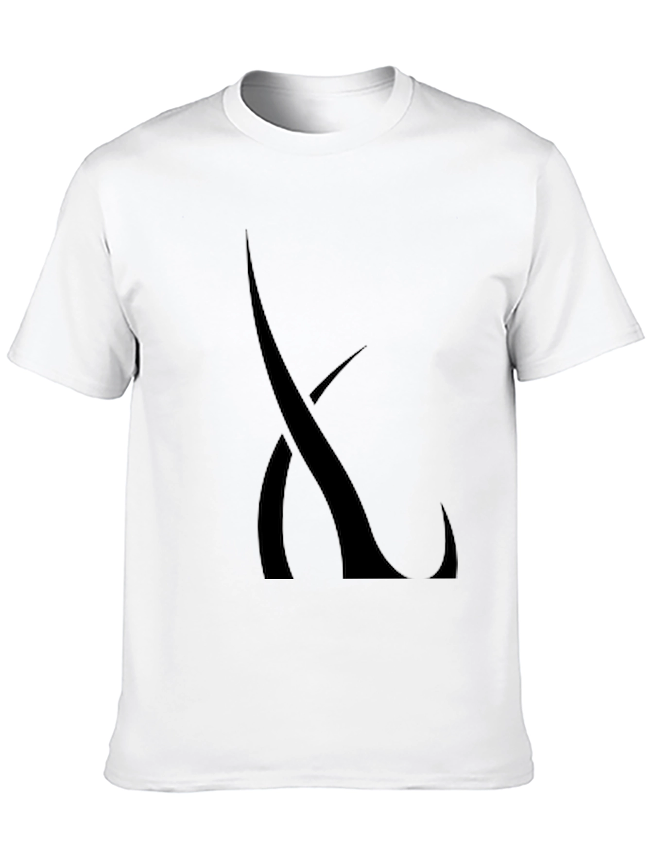 Modern Black T-Shirt with Abstract Graphic Design
