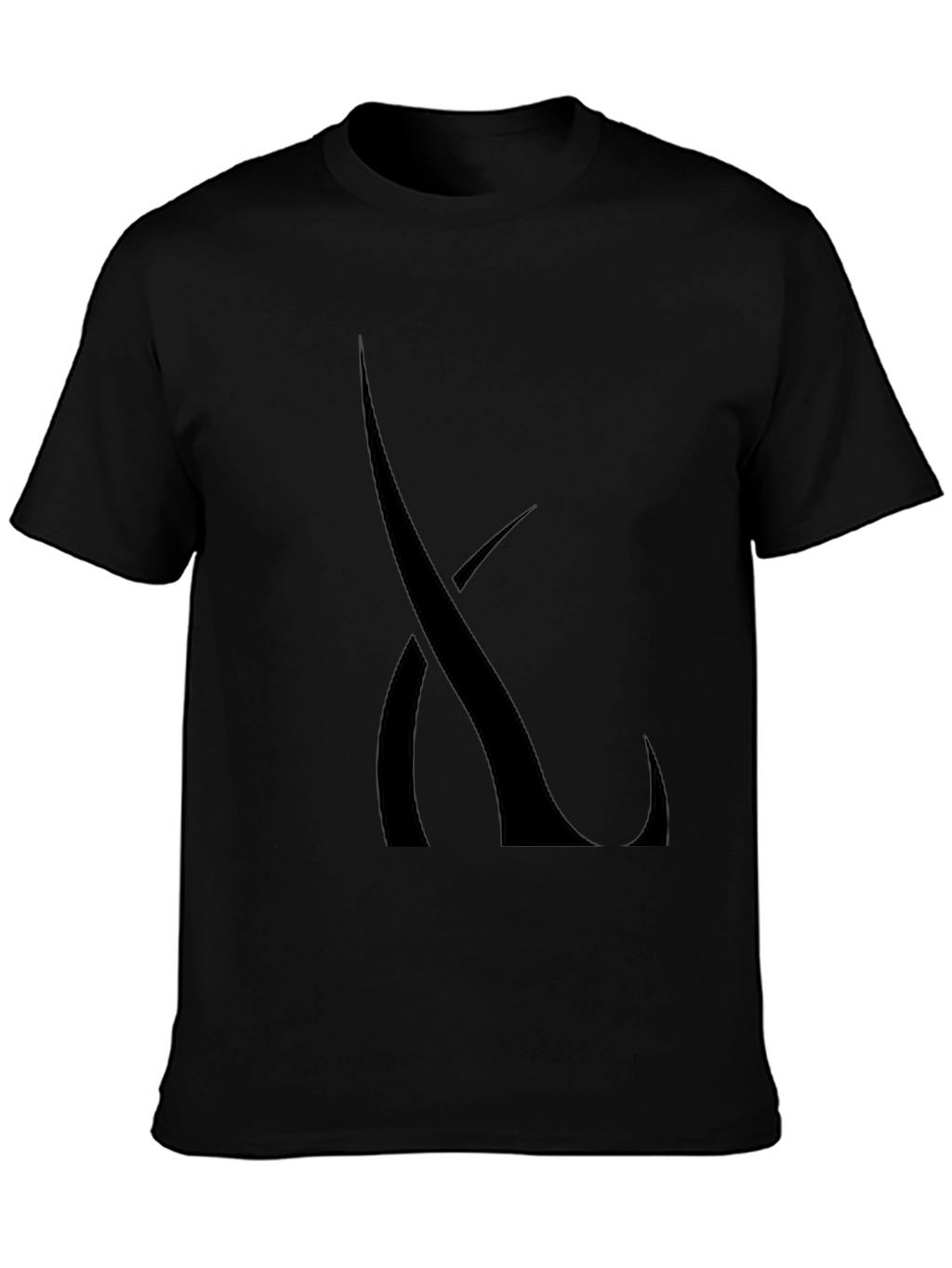 Modern Black T-Shirt with Abstract Graphic Design