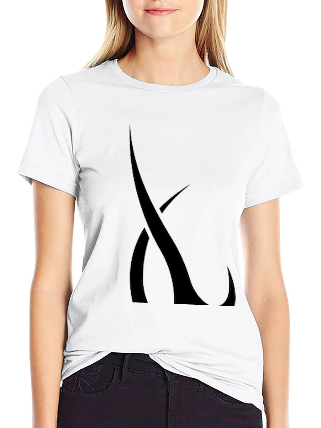 Modern Black T-Shirt with Abstract Graphic Design