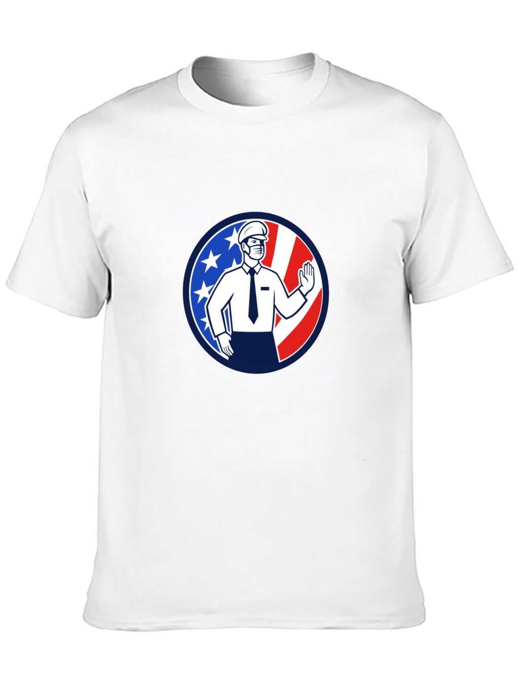 Patriotic Masked Worker Graphic Tee