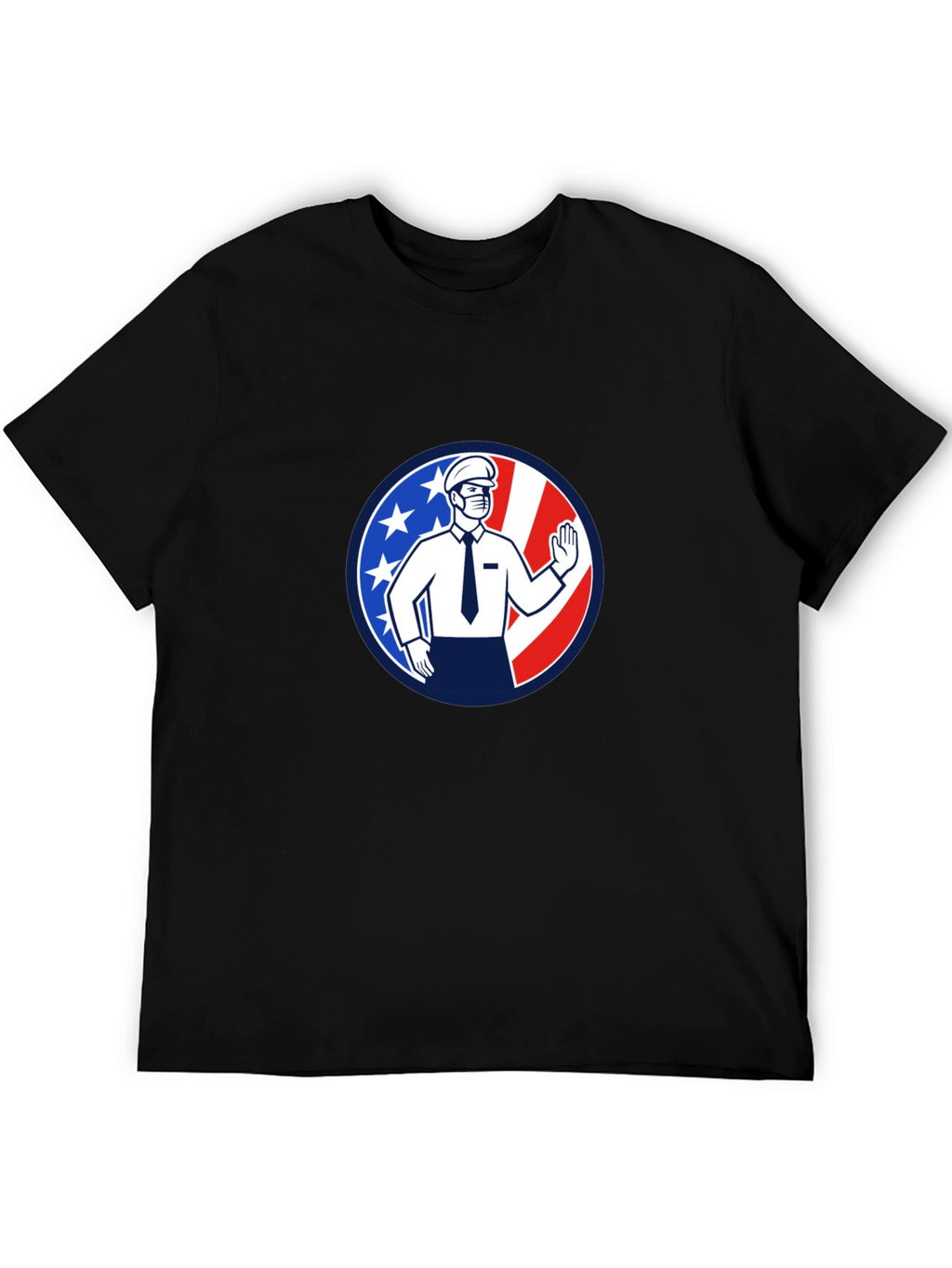 Patriotic Masked Worker Graphic Tee