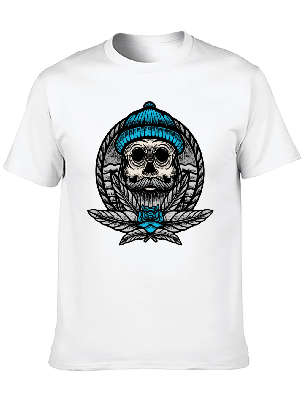 Skull with Beanie Graphic Tee