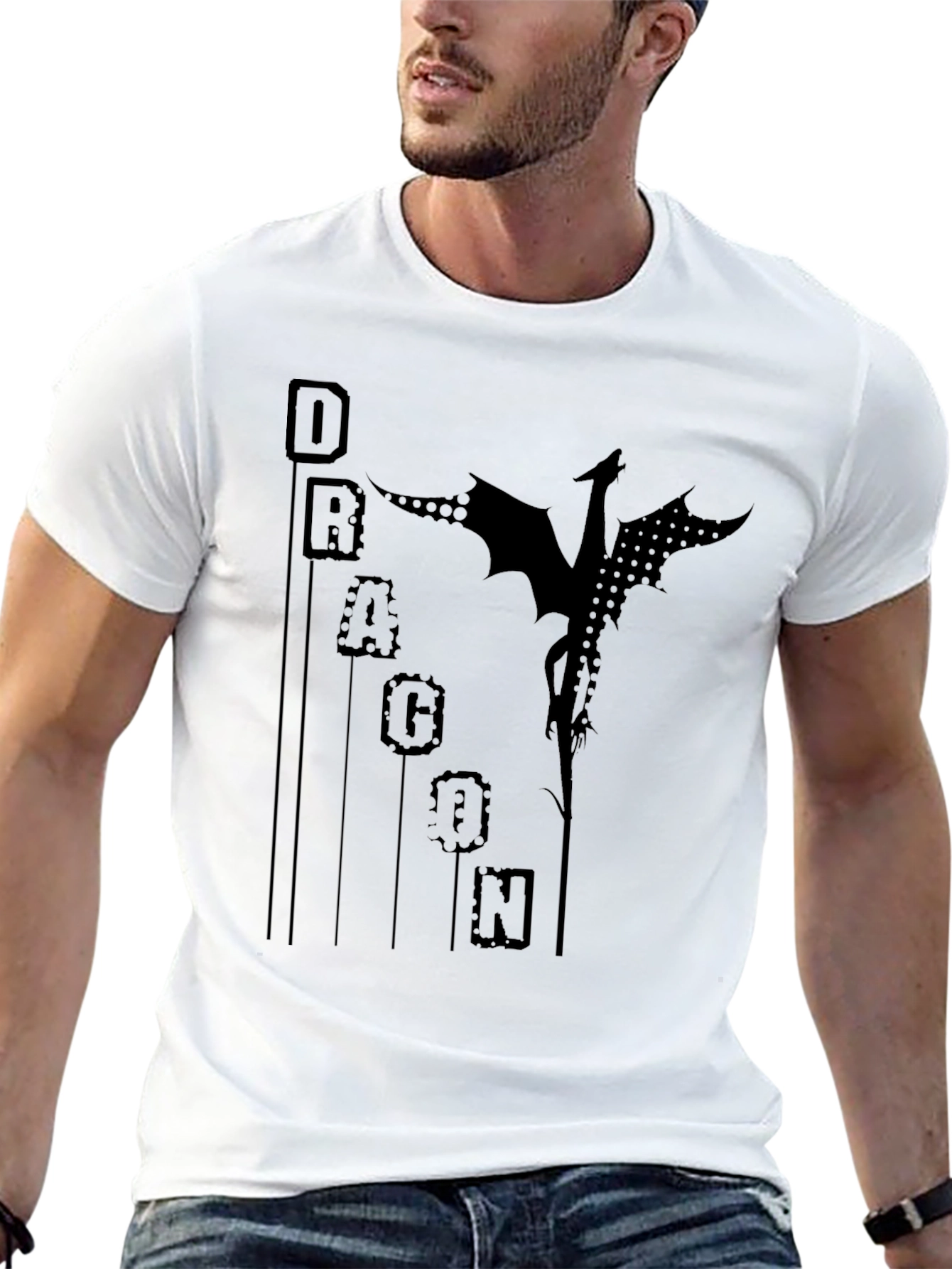 Dragon Graphic T-Shirt - Black