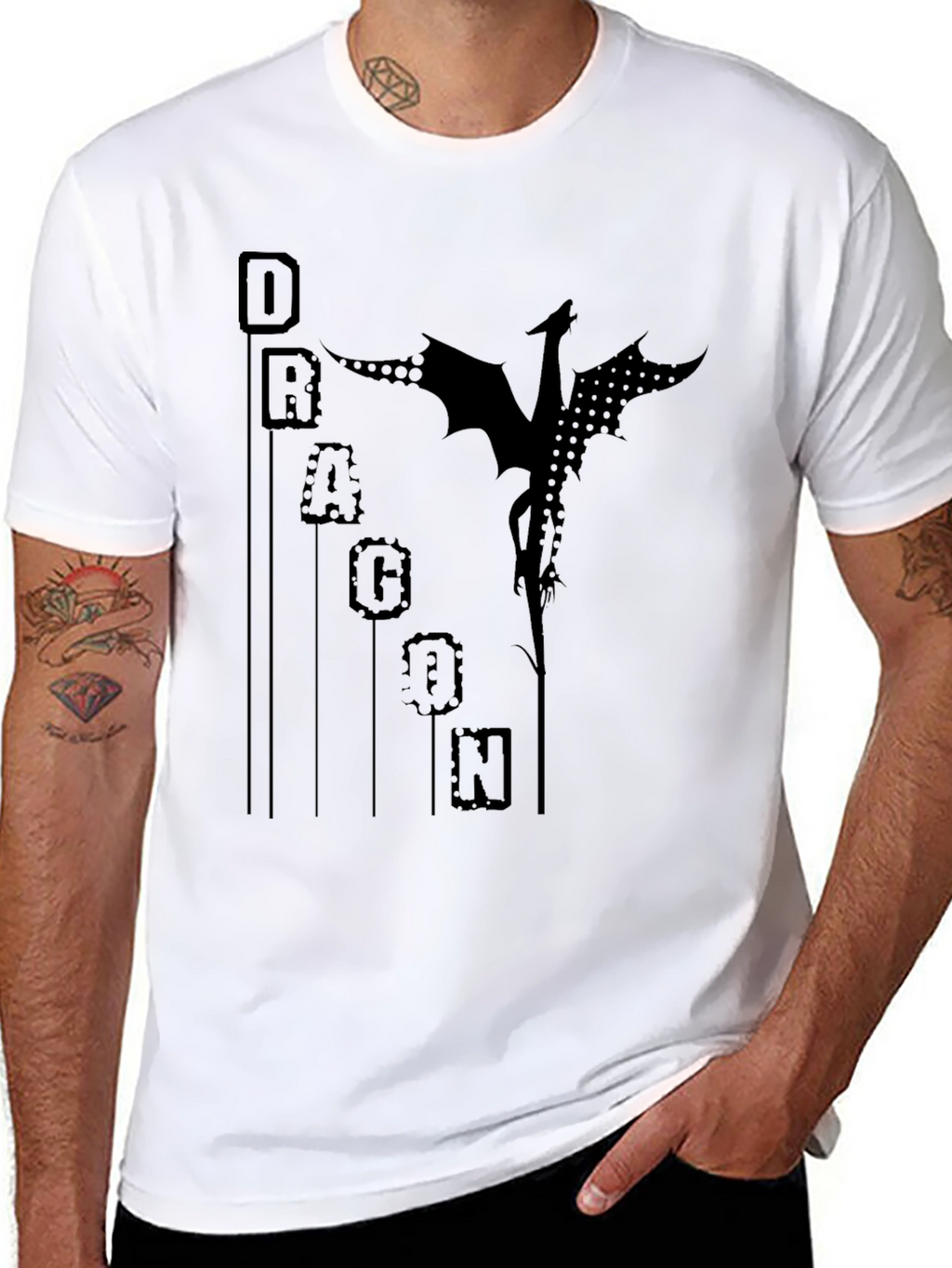 Dragon Graphic T-Shirt - Black